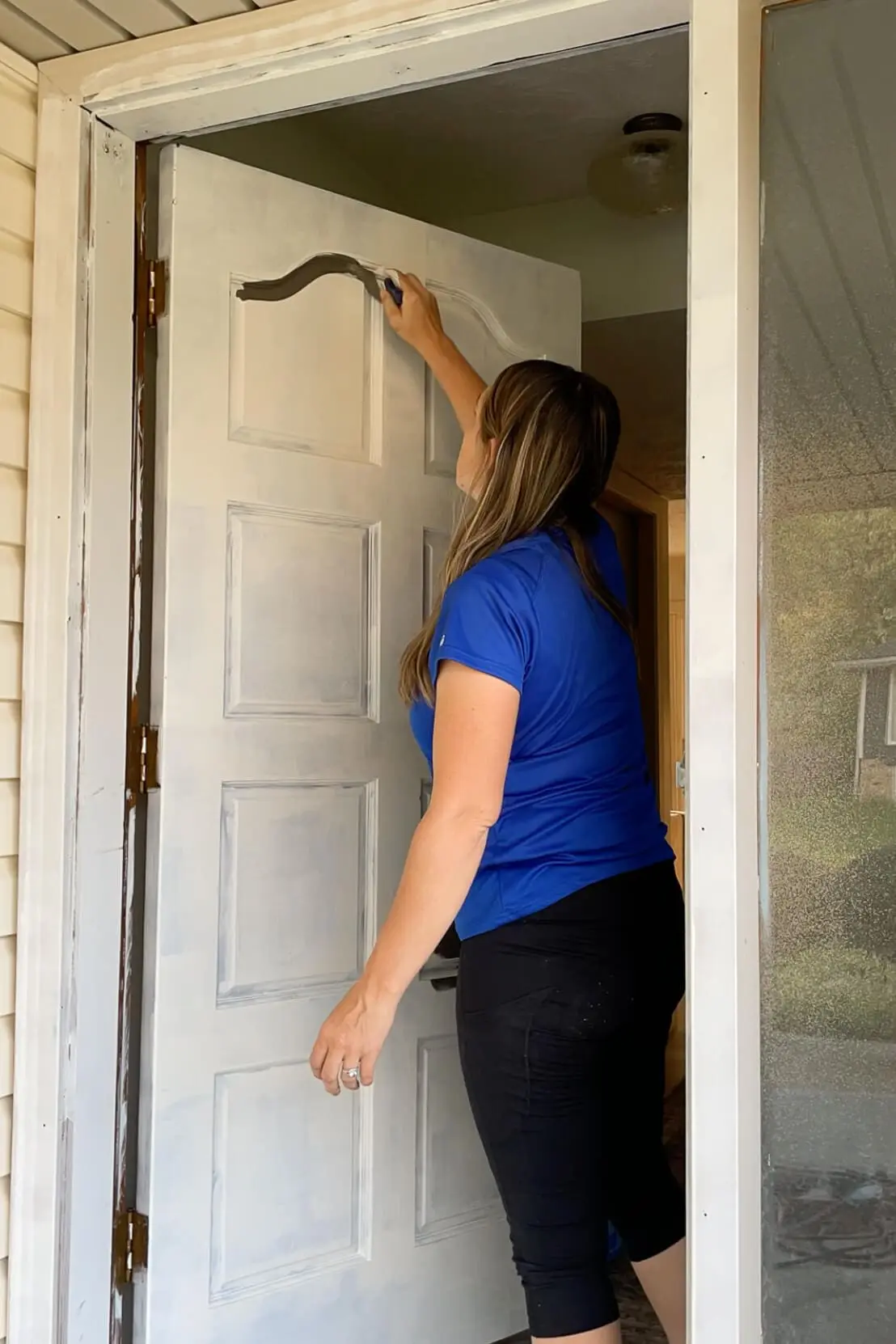 How to paint a front door.